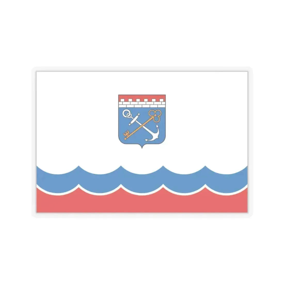 Flag of Leningrad Oblast Russia - STICKER Vinyl Kiss-Cut Decal 3 Inch Transparent - The Sticker Space