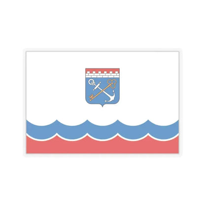 Flag of Leningrad Oblast Russia - STICKER Vinyl Kiss-Cut Decal 3 Inch Transparent - The Sticker Space