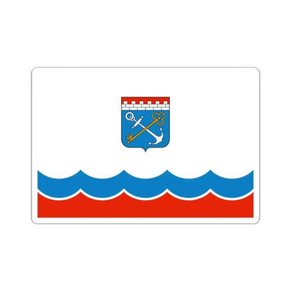Flag of Leningrad Oblast Russia - STICKER Vinyl Kiss-Cut Decal 3 Inch White - The Sticker Space