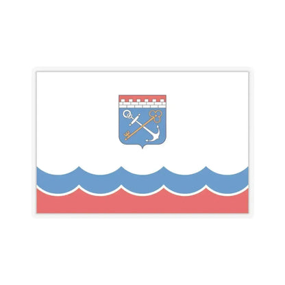 Flag of Leningrad Oblast Russia - STICKER Vinyl Kiss-Cut Decal 4 Inch Transparent - The Sticker Space