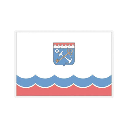 Flag of Leningrad Oblast Russia - STICKER Vinyl Kiss-Cut Decal 6 Inch Transparent - The Sticker Space