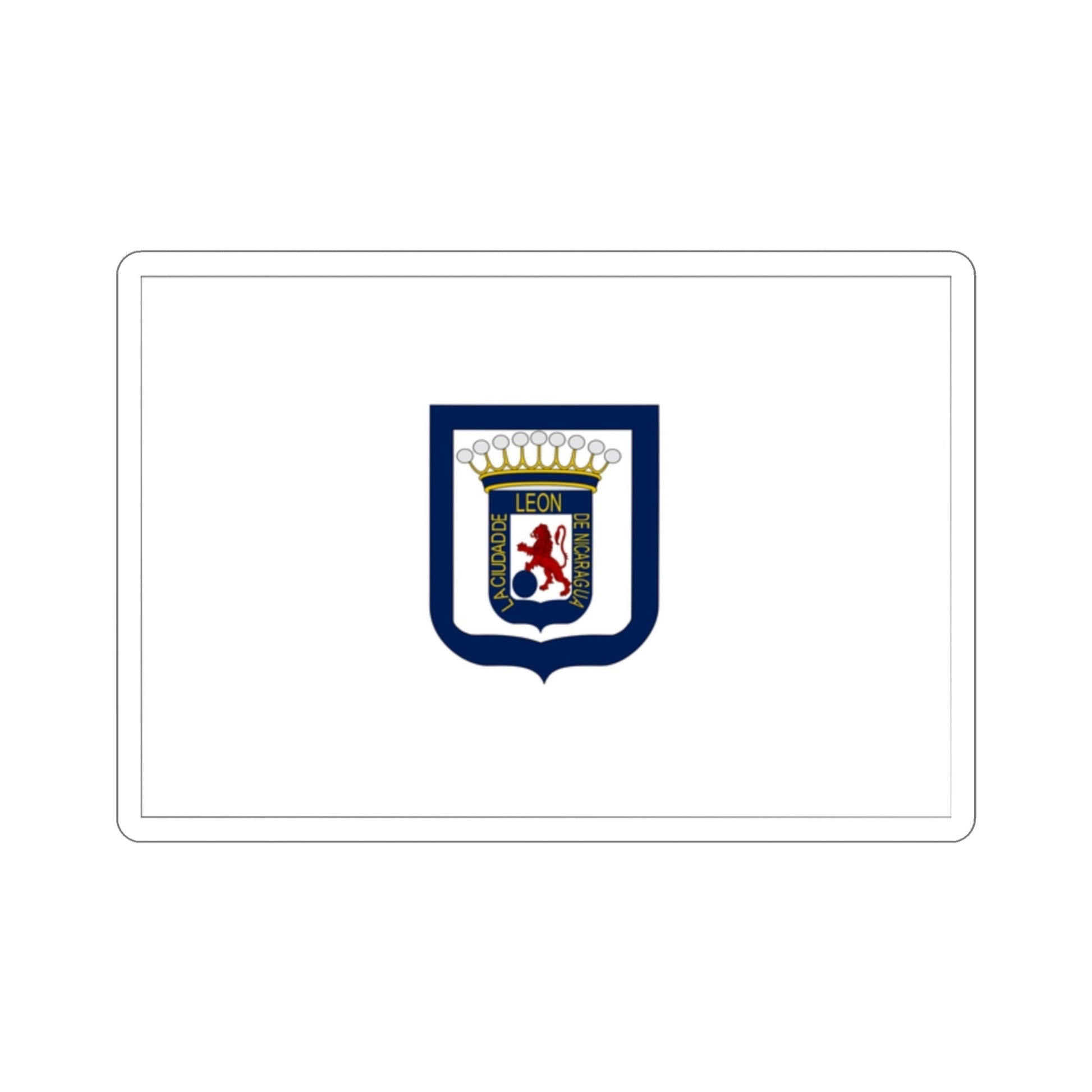 Flag of Leon, Nicaragua STICKER Vinyl Die-Cut Decal-2 Inch-The Sticker Space