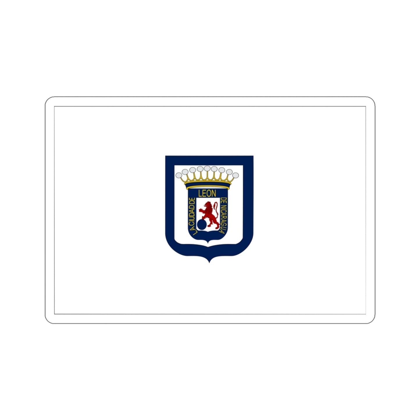 Flag of Leon, Nicaragua STICKER Vinyl Die-Cut Decal-3 Inch-The Sticker Space