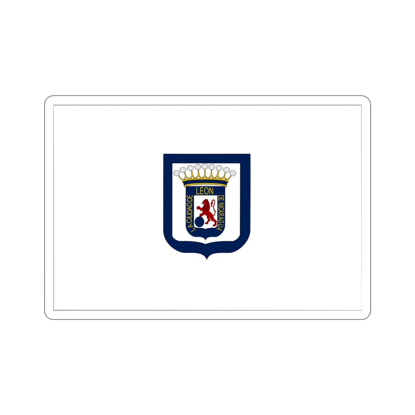 Flag of Leon, Nicaragua STICKER Vinyl Die-Cut Decal-4 Inch-The Sticker Space