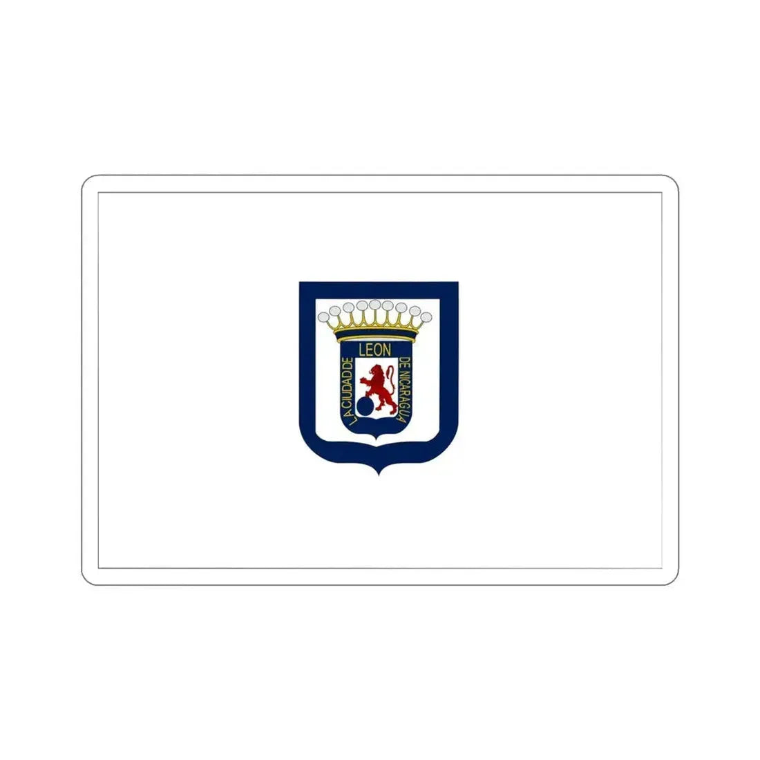 Flag of Leon, Nicaragua STICKER Vinyl Die-Cut Decal 4 Inch - The Sticker Space