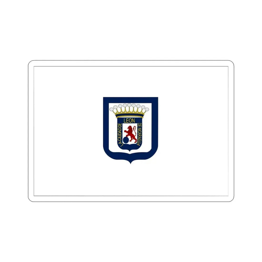 Flag of Leon, Nicaragua STICKER Vinyl Die-Cut Decal 4 Inch - The Sticker Space