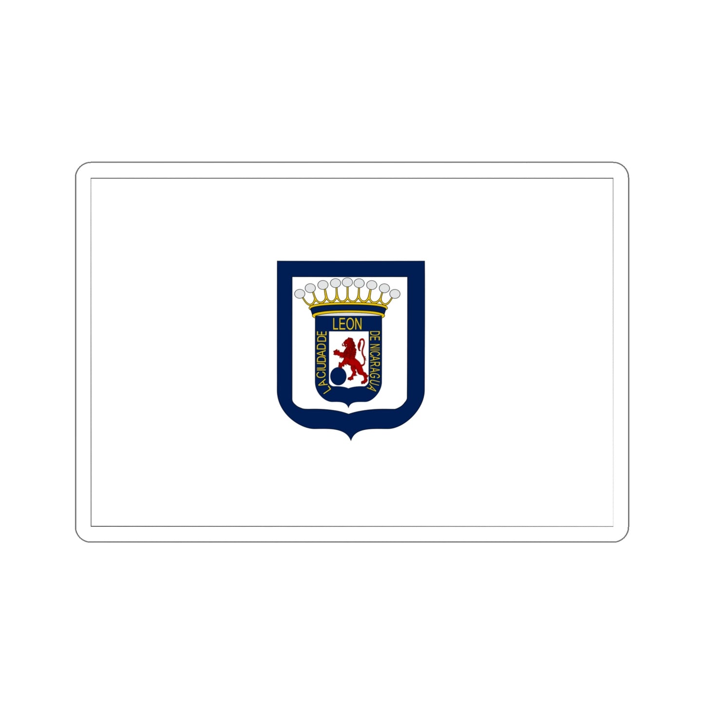 Flag of Leon, Nicaragua STICKER Vinyl Die-Cut Decal-5 Inch-The Sticker Space