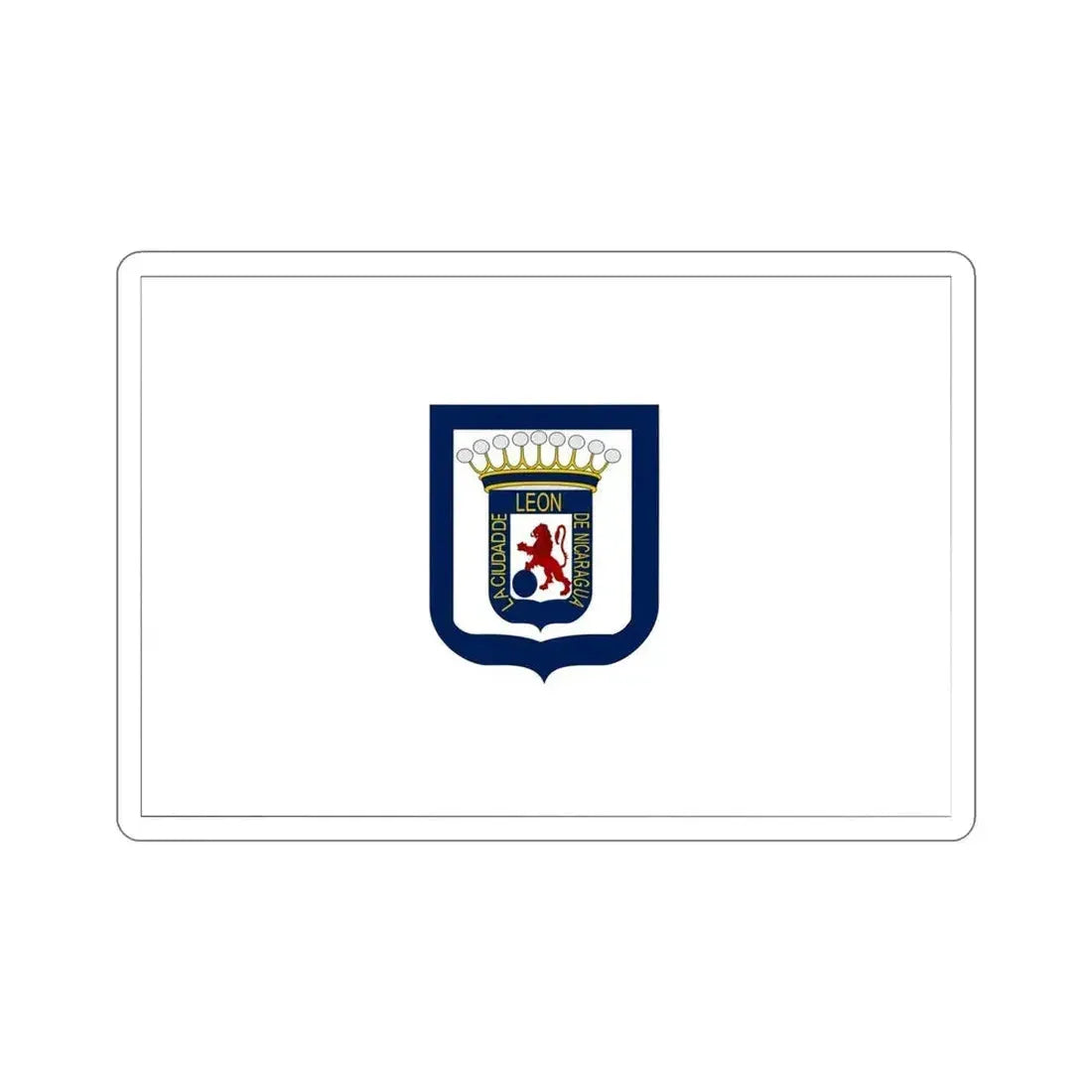 Flag of Leon, Nicaragua STICKER Vinyl Die-Cut Decal 5 Inch - The Sticker Space