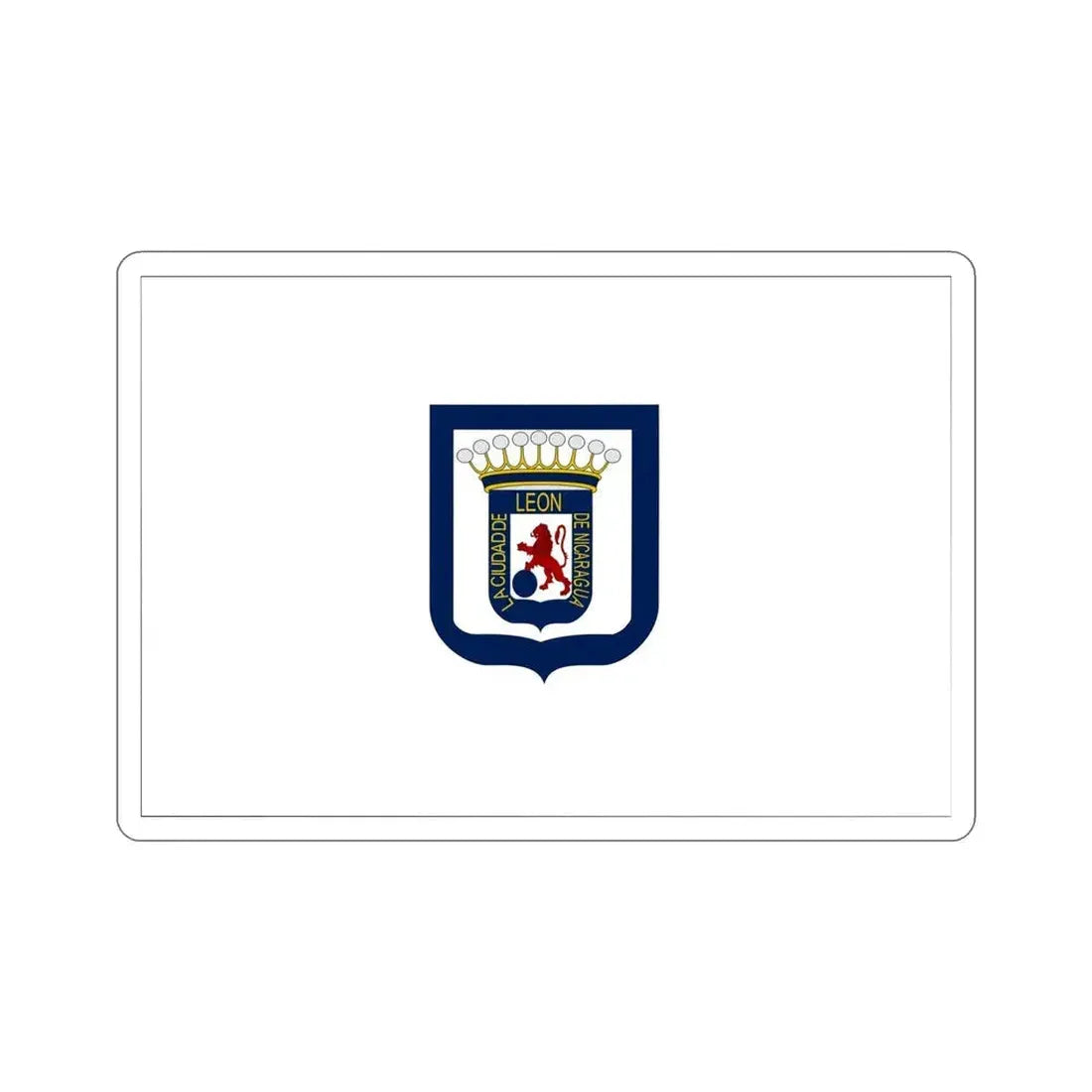 Flag of Leon, Nicaragua STICKER Vinyl Die-Cut Decal 5 Inch - The Sticker Space