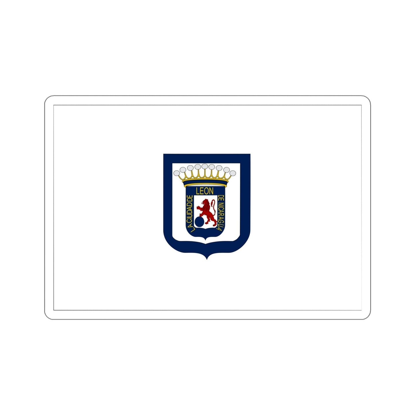 Flag of Leon, Nicaragua STICKER Vinyl Die-Cut Decal-6 Inch-The Sticker Space