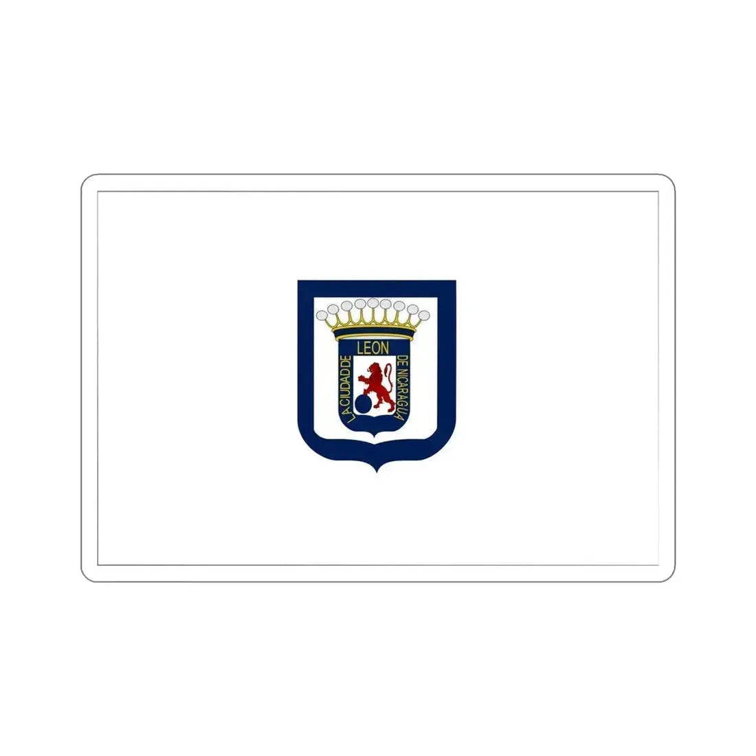 Flag of Leon, Nicaragua STICKER Vinyl Die-Cut Decal 6 Inch - The Sticker Space
