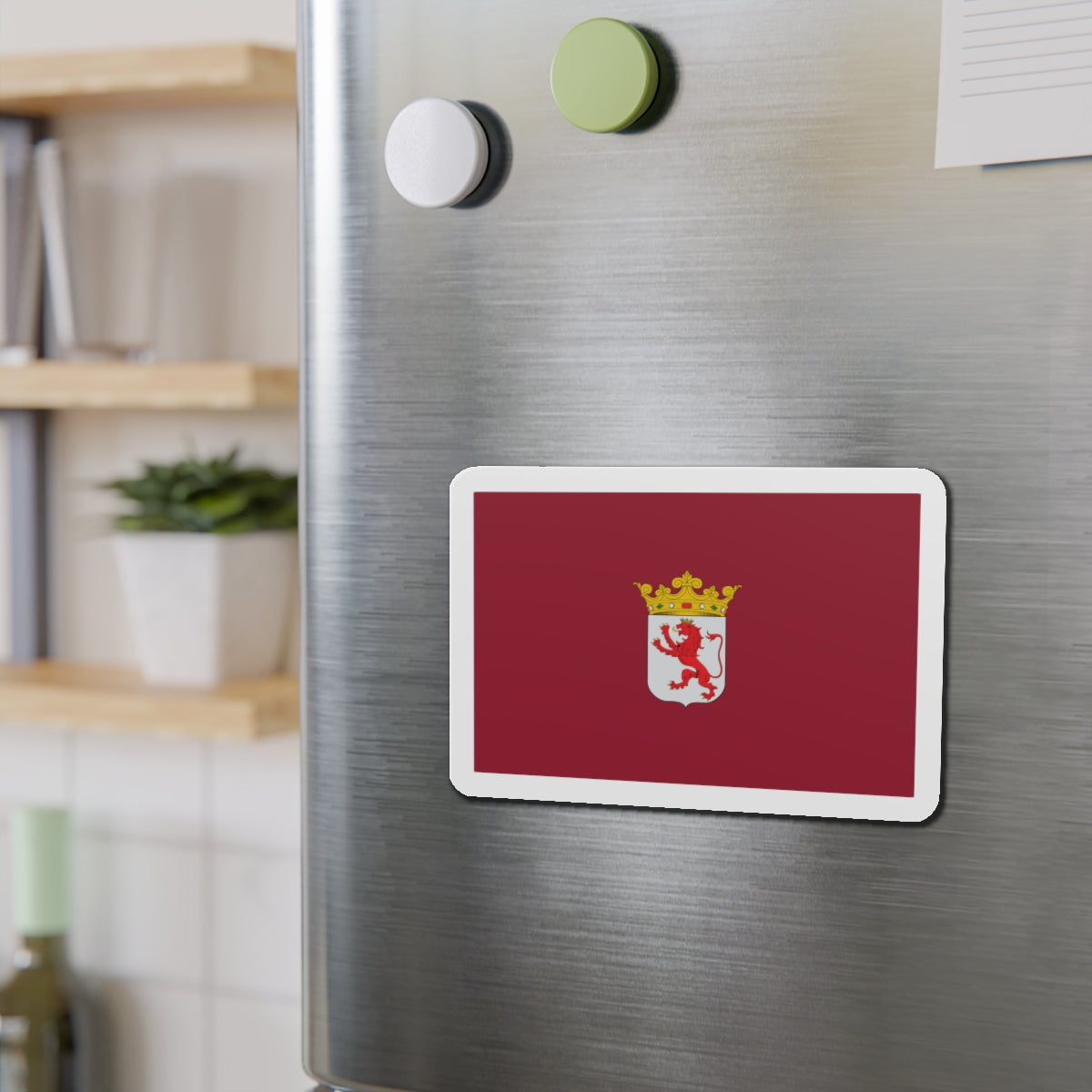 Flag of León Spain - Die-Cut Magnet-The Sticker Space