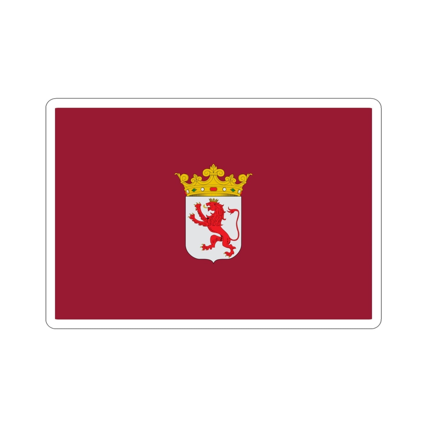 Flag of León Spain STICKER Vinyl Die-Cut Decal-4 Inch-The Sticker Space