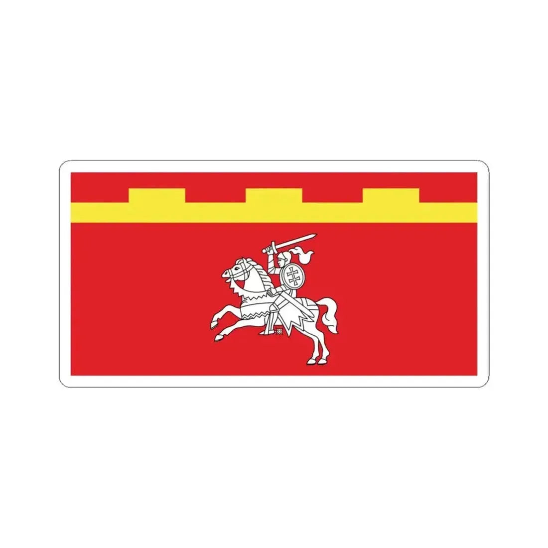 Flag of Lepiel Belarus (Belarus) STICKER Vinyl Kiss-Cut Decal 6 Inch White - The Sticker Space