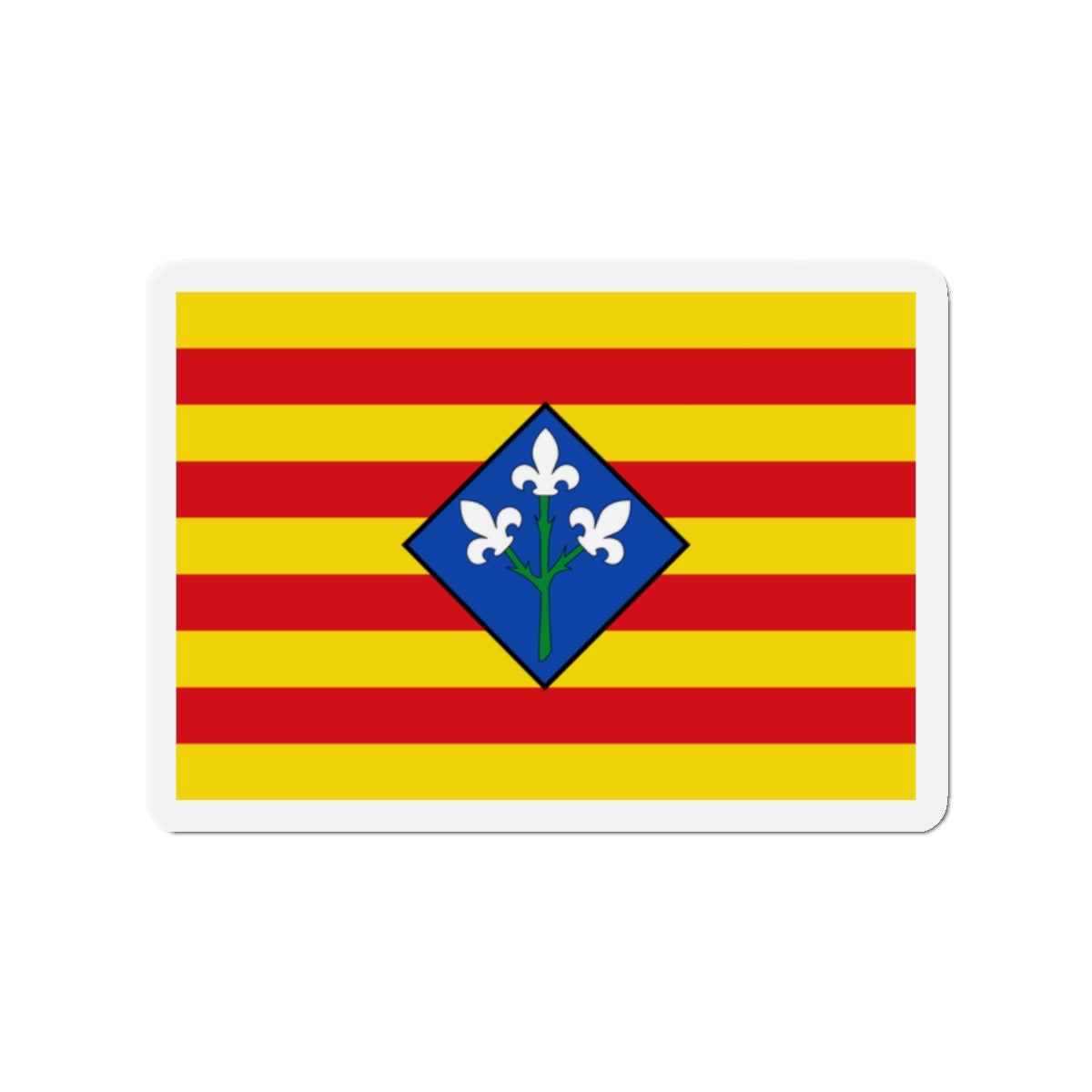 Flag of Lérida Spain - Die-Cut Magnet-2" x 2"-The Sticker Space