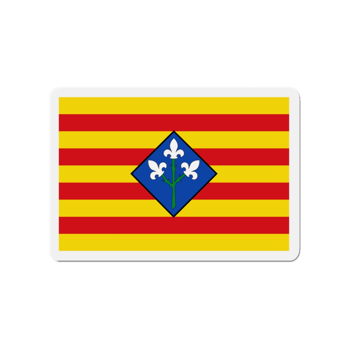 Flag of Lérida Spain - Die-Cut Magnet-3" x 3"-The Sticker Space