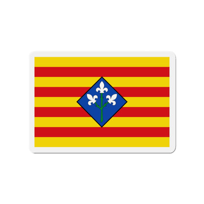 Flag of Lérida Spain - Die-Cut Magnet-3" x 3"-The Sticker Space