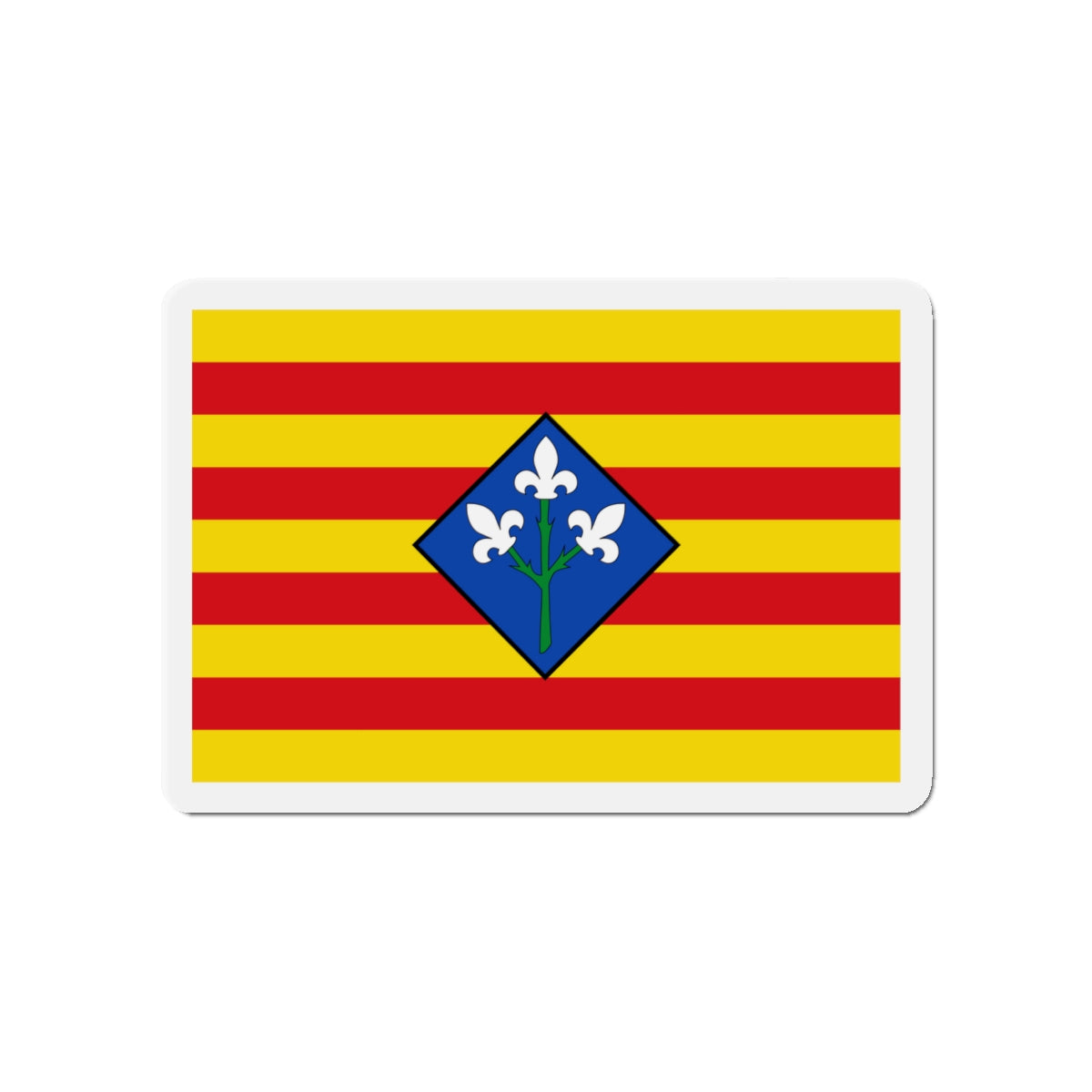 Flag of Lérida Spain - Die-Cut Magnet-4" x 4"-The Sticker Space