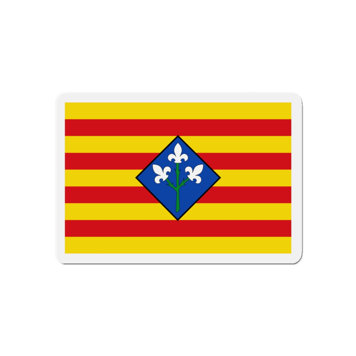 Flag of Lérida Spain - Die-Cut Magnet-5" x 5"-The Sticker Space