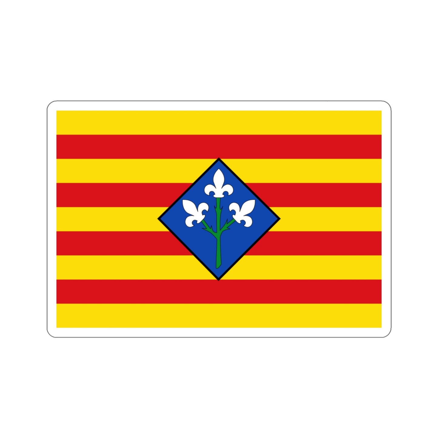 Flag of Lérida Spain STICKER Vinyl Die-Cut Decal-3 Inch-The Sticker Space