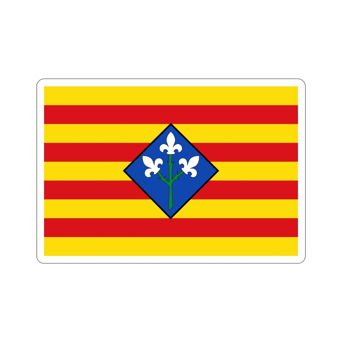 Flag of Lérida Spain STICKER Vinyl Die-Cut Decal-4 Inch-The Sticker Space