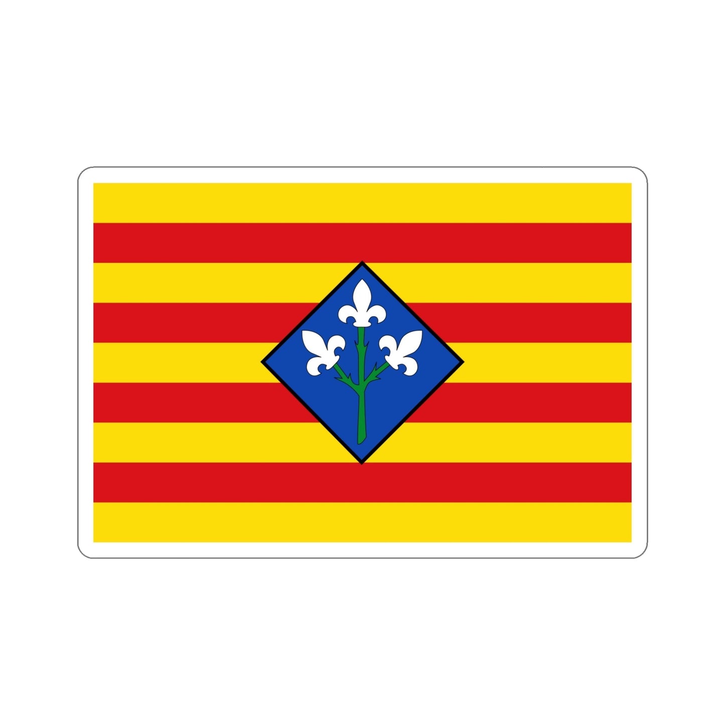 Flag of Lérida Spain STICKER Vinyl Die-Cut Decal-5 Inch-The Sticker Space