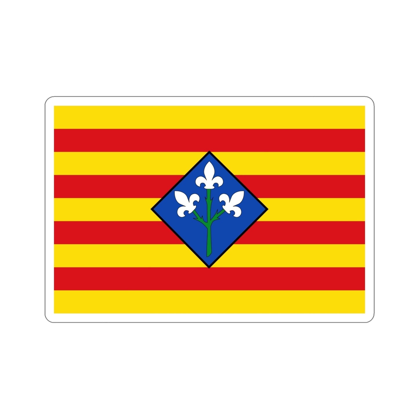 Flag of Lérida Spain STICKER Vinyl Die-Cut Decal-6 Inch-The Sticker Space