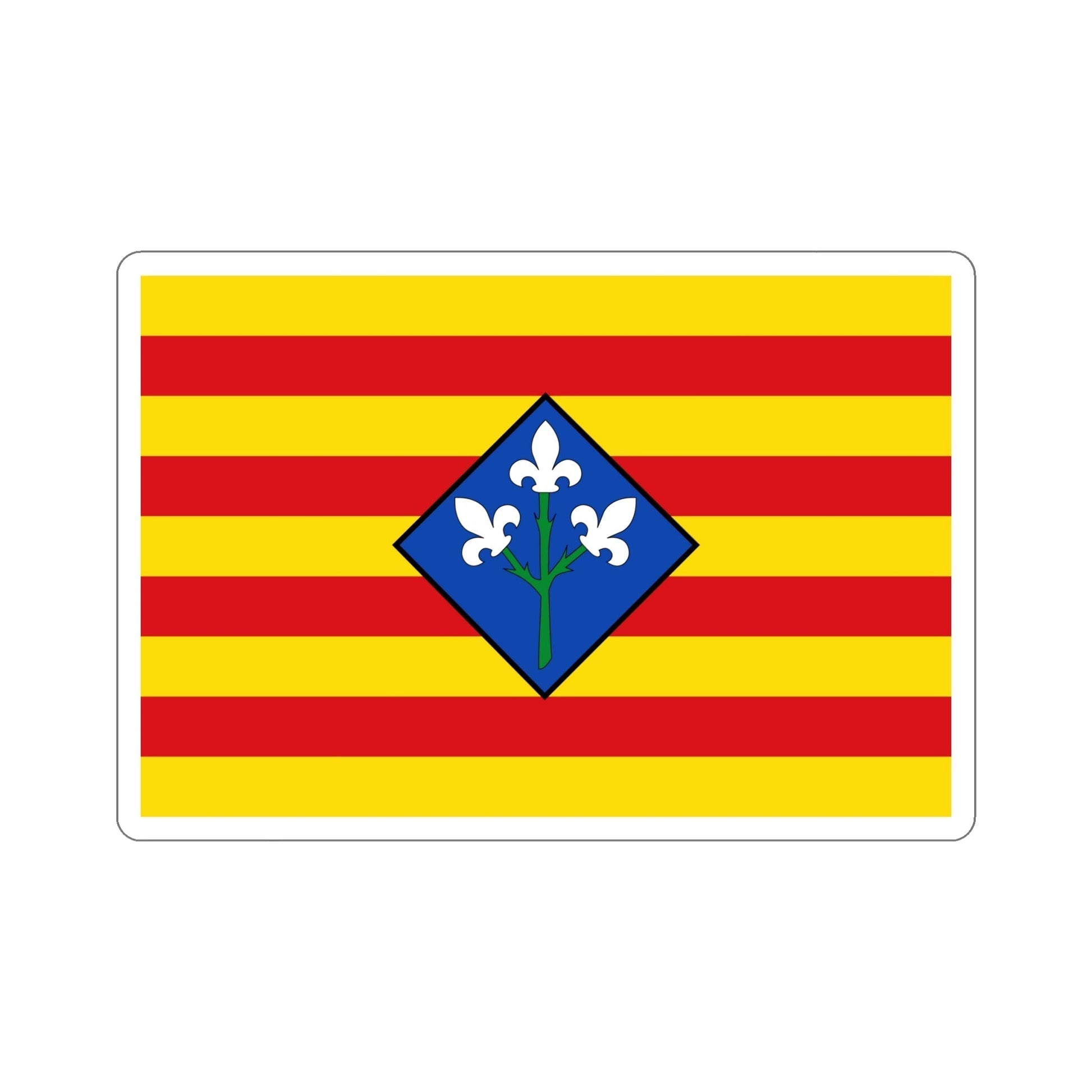 Flag of Lérida Spain STICKER Vinyl Die-Cut Decal-6 Inch-The Sticker Space