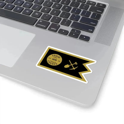 Flag of Leslie County Kentucky (United States) STICKER Vinyl Kiss-Cut Decal - The Sticker Space