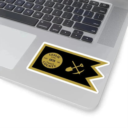 Flag of Leslie County Kentucky (United States) STICKER Vinyl Kiss-Cut Decal - The Sticker Space