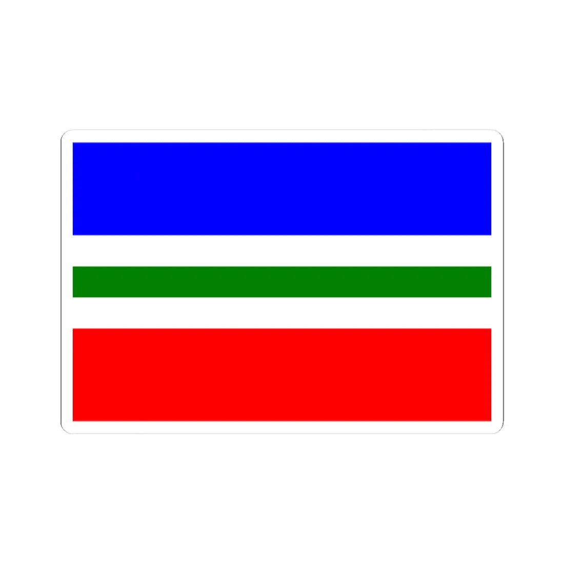 Flag of Letychiv raion (Ukraine) STICKER Vinyl Kiss-Cut Decal 3 Inch White - The Sticker Space