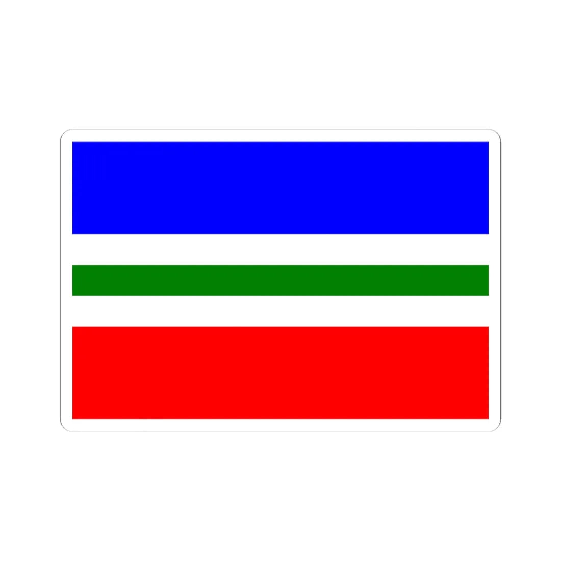Flag of Letychiv raion (Ukraine) STICKER Vinyl Kiss-Cut Decal 4 Inch White - The Sticker Space