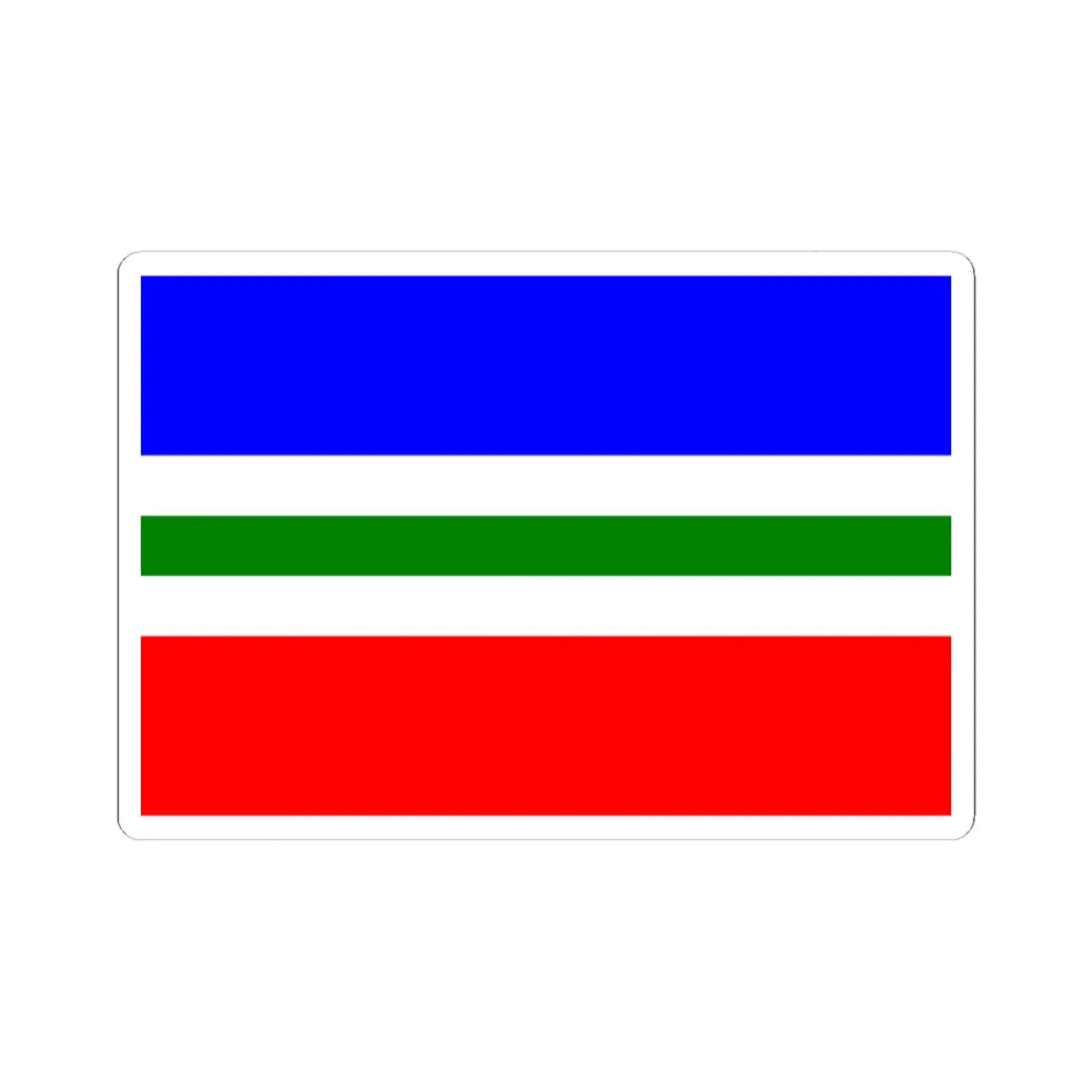 Flag of Letychiv raion (Ukraine) STICKER Vinyl Kiss-Cut Decal 6 Inch White - The Sticker Space