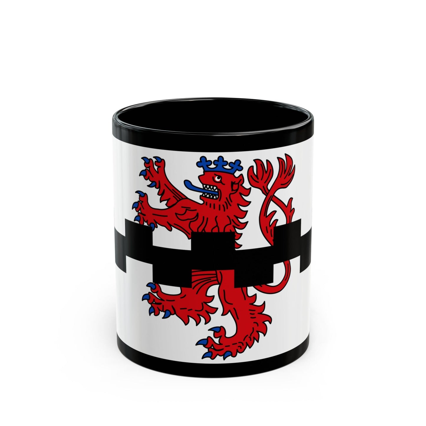 Flag of Leverkusen Germany - Black Coffee Mug-11oz-The Sticker Space