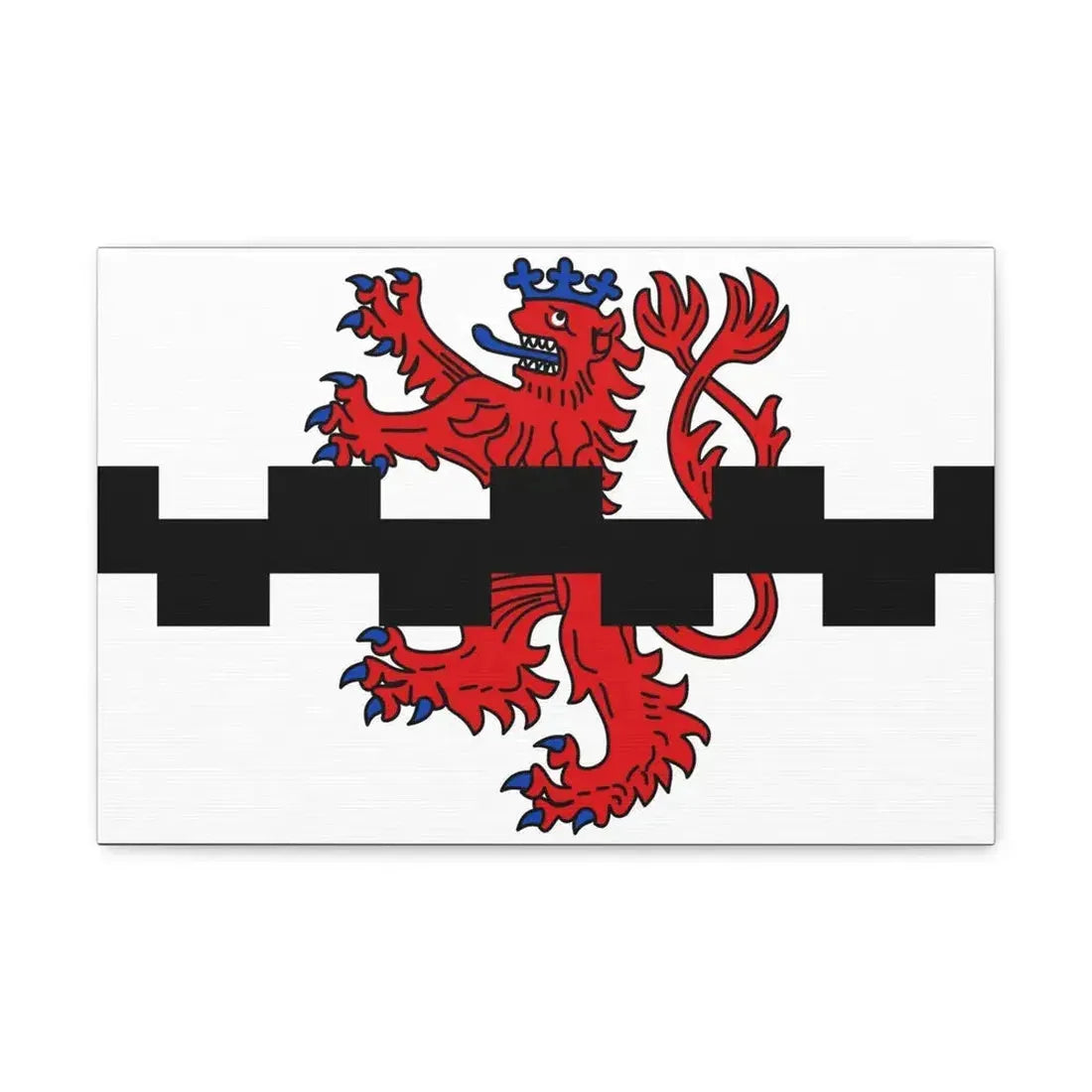 Flag of Leverkusen Germany - Canvas Wall Art 18″ x 12″ 1.25" - The Sticker Space