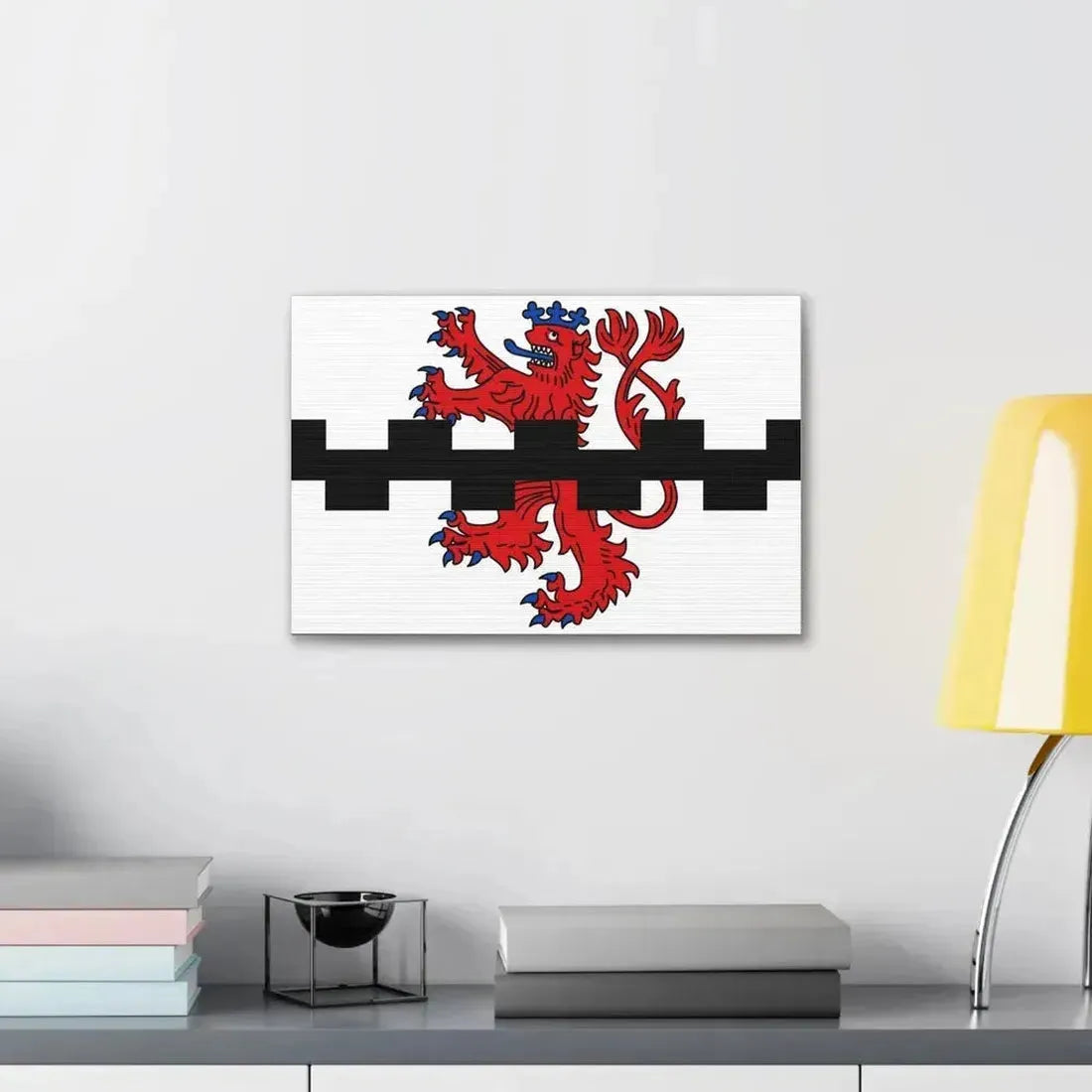 Flag of Leverkusen Germany - Canvas Wall Art - The Sticker Space