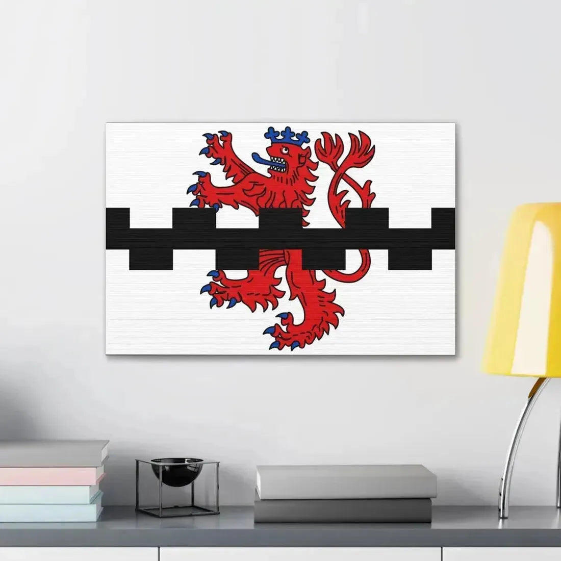 Flag of Leverkusen Germany - Canvas Wall Art - The Sticker Space