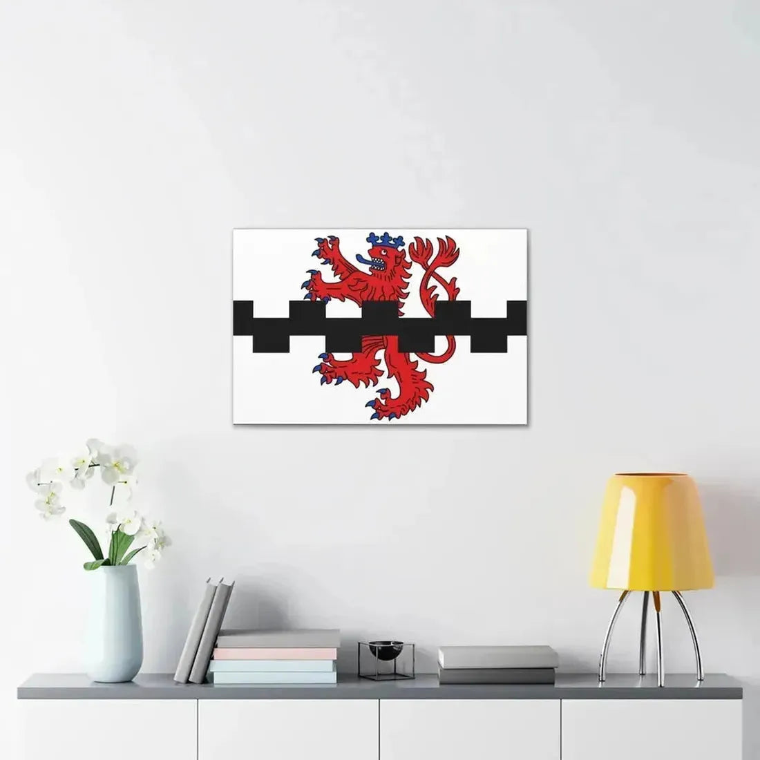 Flag of Leverkusen Germany - Canvas Wall Art - The Sticker Space