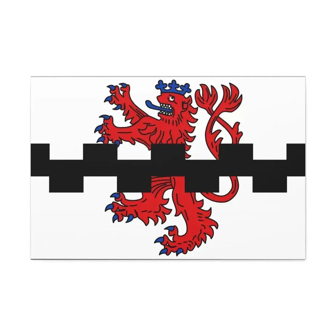 Flag of Leverkusen Germany - Canvas Wall Art - The Sticker Space