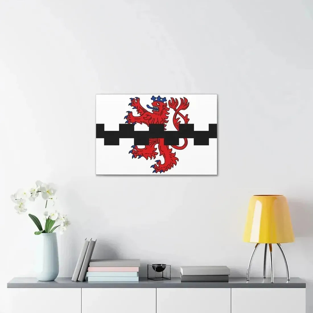Flag of Leverkusen Germany - Canvas Wall Art - The Sticker Space