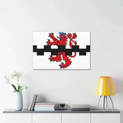 Flag of Leverkusen Germany - Canvas Wall Art - The Sticker Space