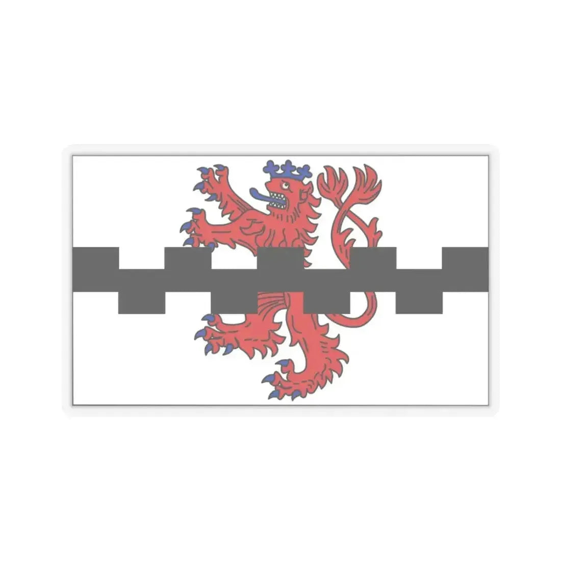 Flag of Leverkusen Germany - STICKER Vinyl Kiss-Cut Decal 3 Inch Transparent - The Sticker Space