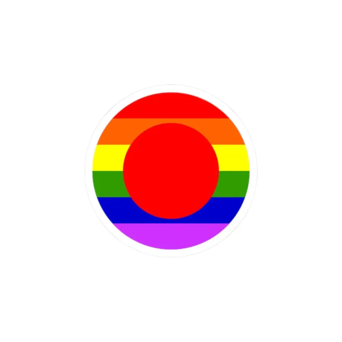 Flag of LGBT Japan (Japan) STICKER Vinyl Kiss-Cut Decal 2 Inch White - The Sticker Space