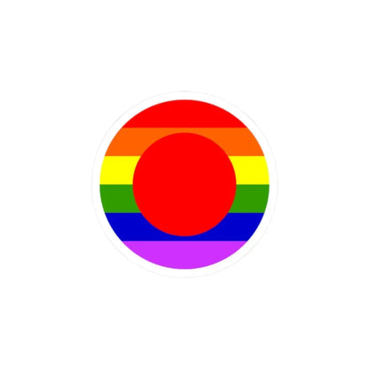 Flag of LGBT Japan (Japan) STICKER Vinyl Kiss-Cut Decal 2 Inch White - The Sticker Space