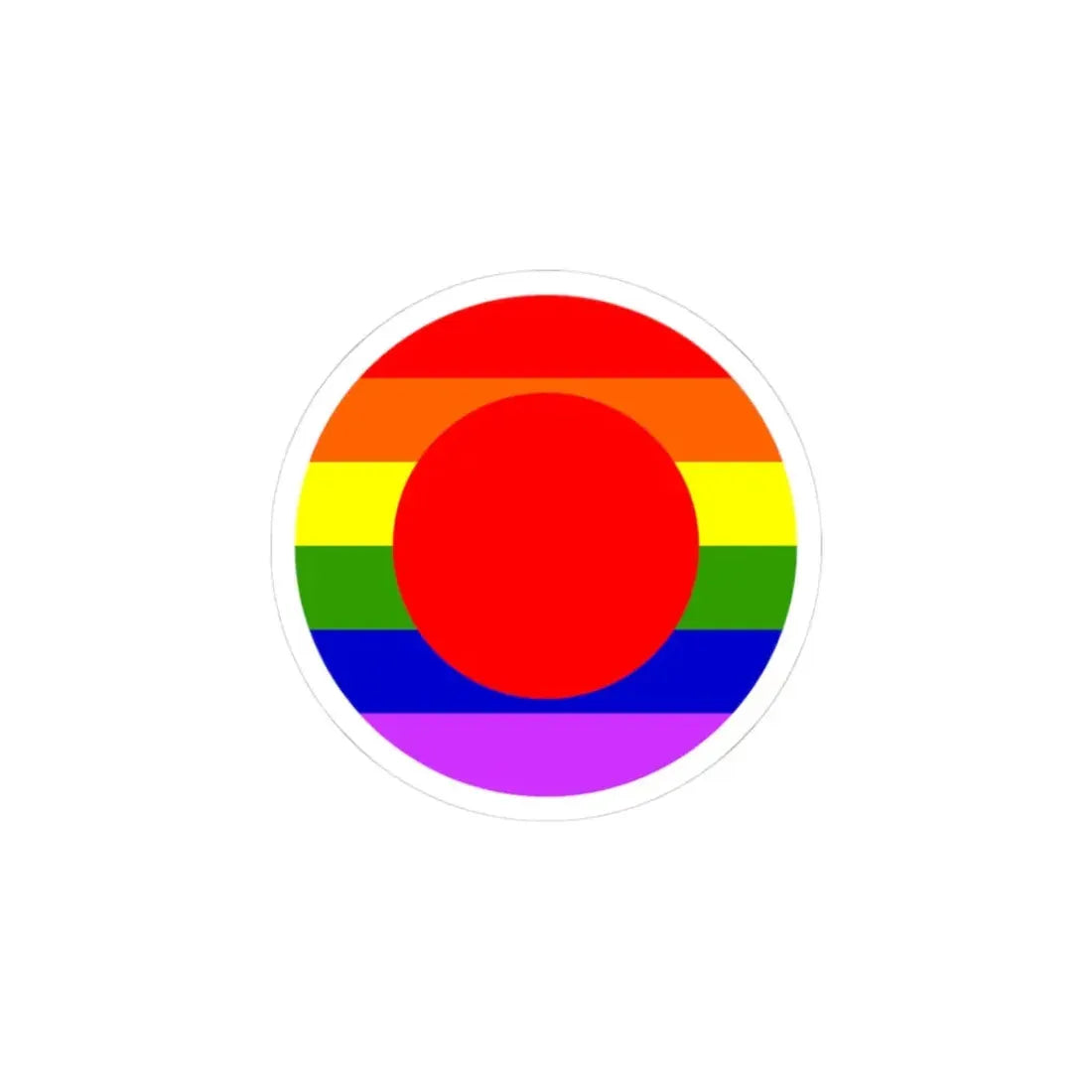 Flag of LGBT Japan (Japan) STICKER Vinyl Kiss-Cut Decal 3 Inch White - The Sticker Space