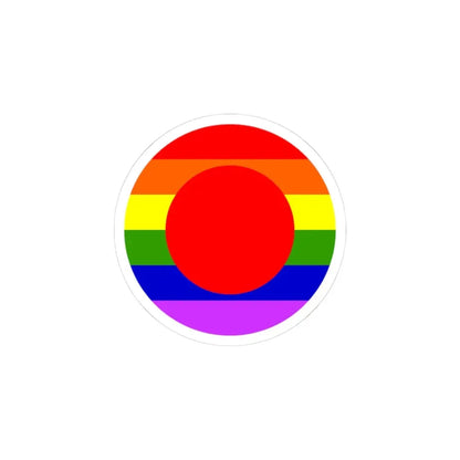 Flag of LGBT Japan (Japan) STICKER Vinyl Kiss-Cut Decal 3 Inch White - The Sticker Space