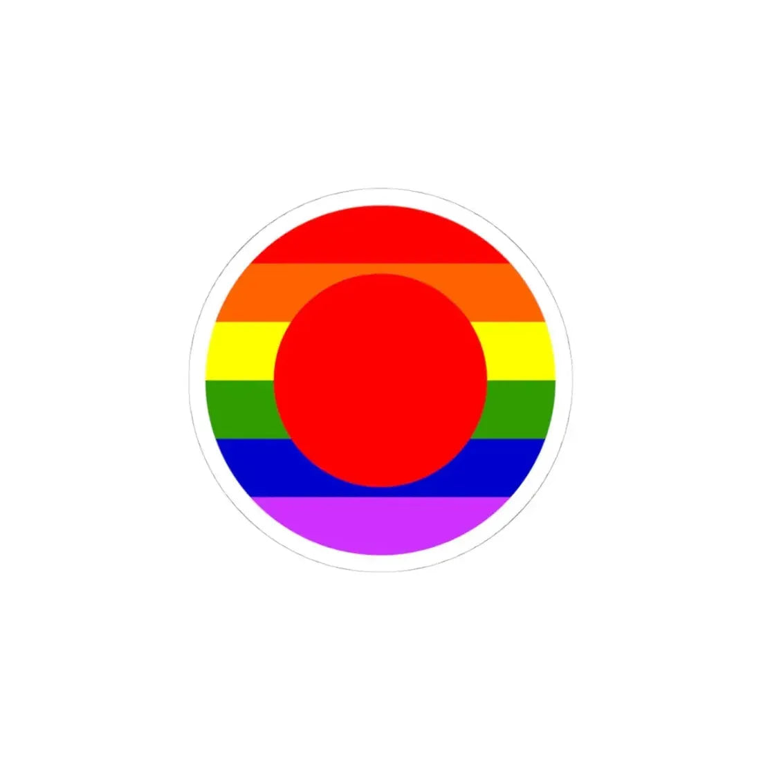 Flag of LGBT Japan (Japan) STICKER Vinyl Kiss-Cut Decal 4 Inch White - The Sticker Space