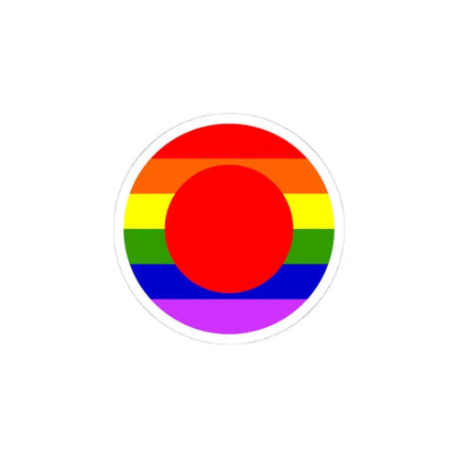 Flag of LGBT Japan (Japan) STICKER Vinyl Kiss-Cut Decal 4 Inch White - The Sticker Space
