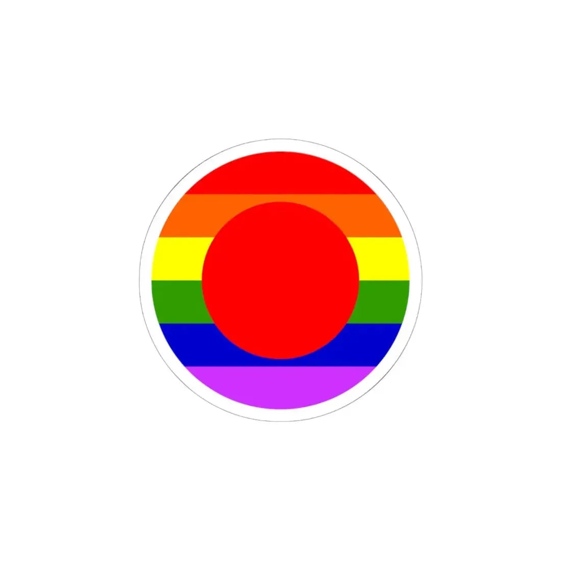 Flag of LGBT Japan (Japan) STICKER Vinyl Kiss-Cut Decal 6 Inch White - The Sticker Space