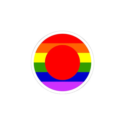 Flag of LGBT Japan (Japan) STICKER Vinyl Kiss-Cut Decal 6 Inch White - The Sticker Space